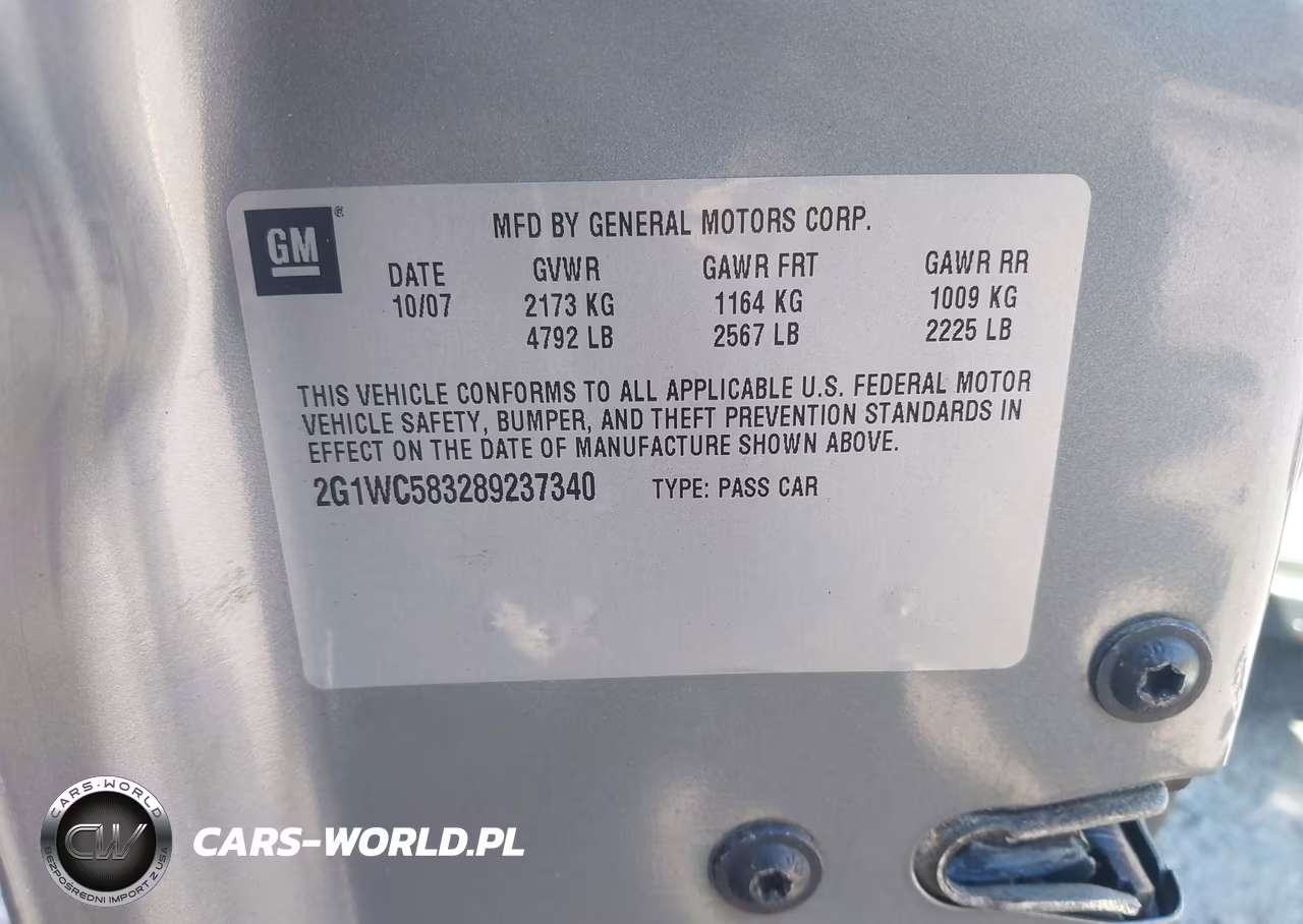 2008 Chevrolet Impala Lt VIN:2G1WC583289237340 - 9