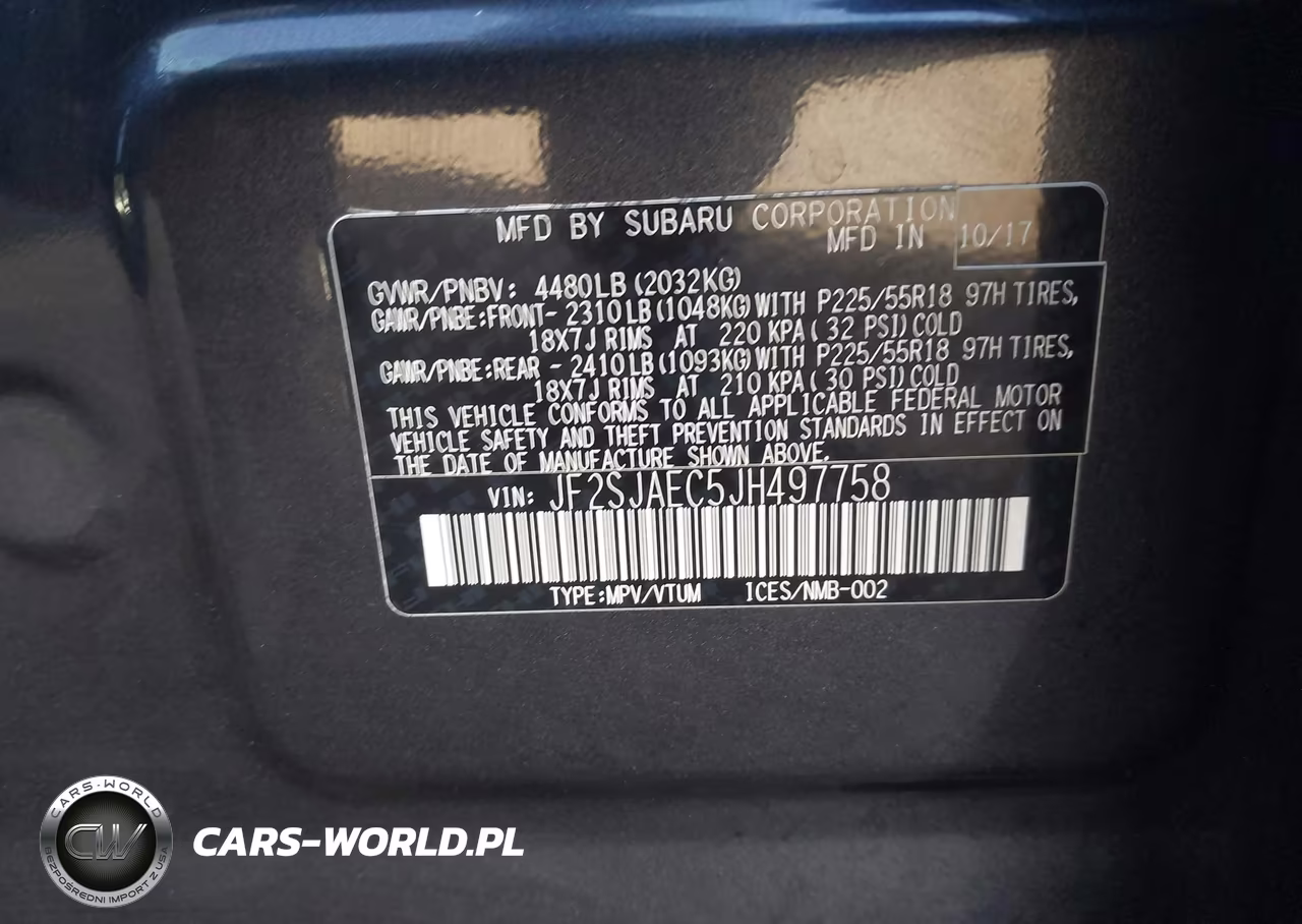 2018 Subaru Forester 2.5I Premium VIN:JF2SJAEC5JH497758 - 9