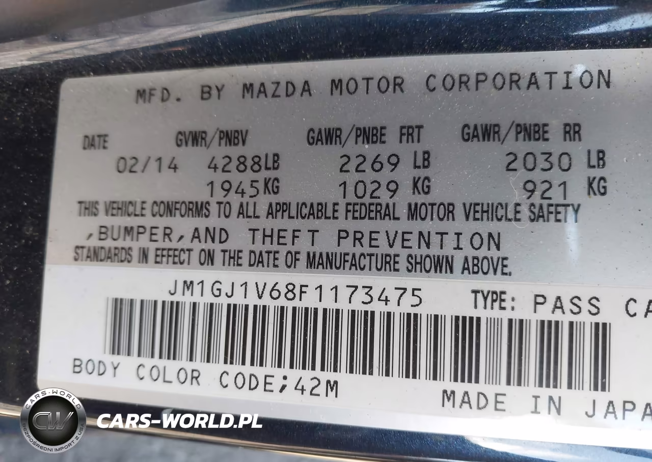 2015 Mazda Mazda6 I Touring VIN:JM1GJ1V68F1173475 - 8