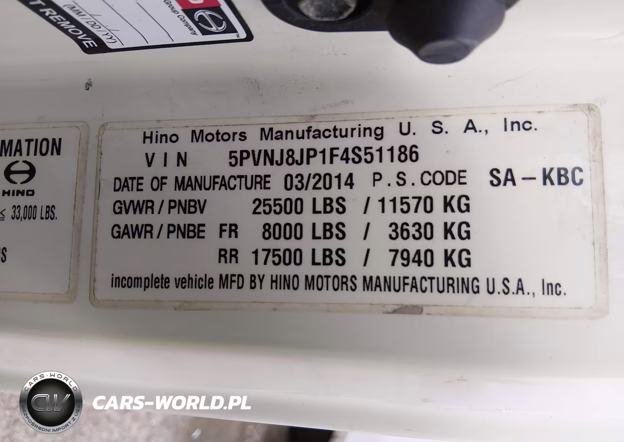 2015 Hino 258-268 VIN:5PVNJ8JP1F4S51186 - 8