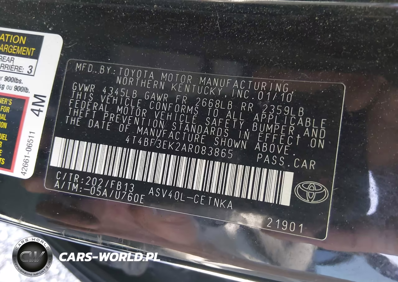 2010 Toyota Camry Le VIN:4T4BF3EK2AR083865 - 9