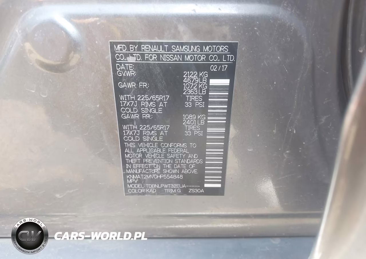 2017 Nissan Rogue S VIN:KNMAT2MV0HP554848 - 9
