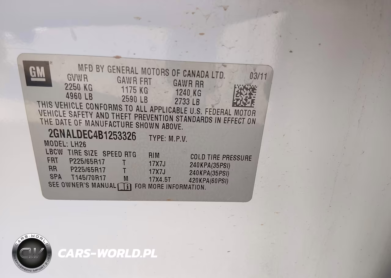2011 Chevrolet Equinox 1Lt VIN:2GNALDEC4B1253326 - 9