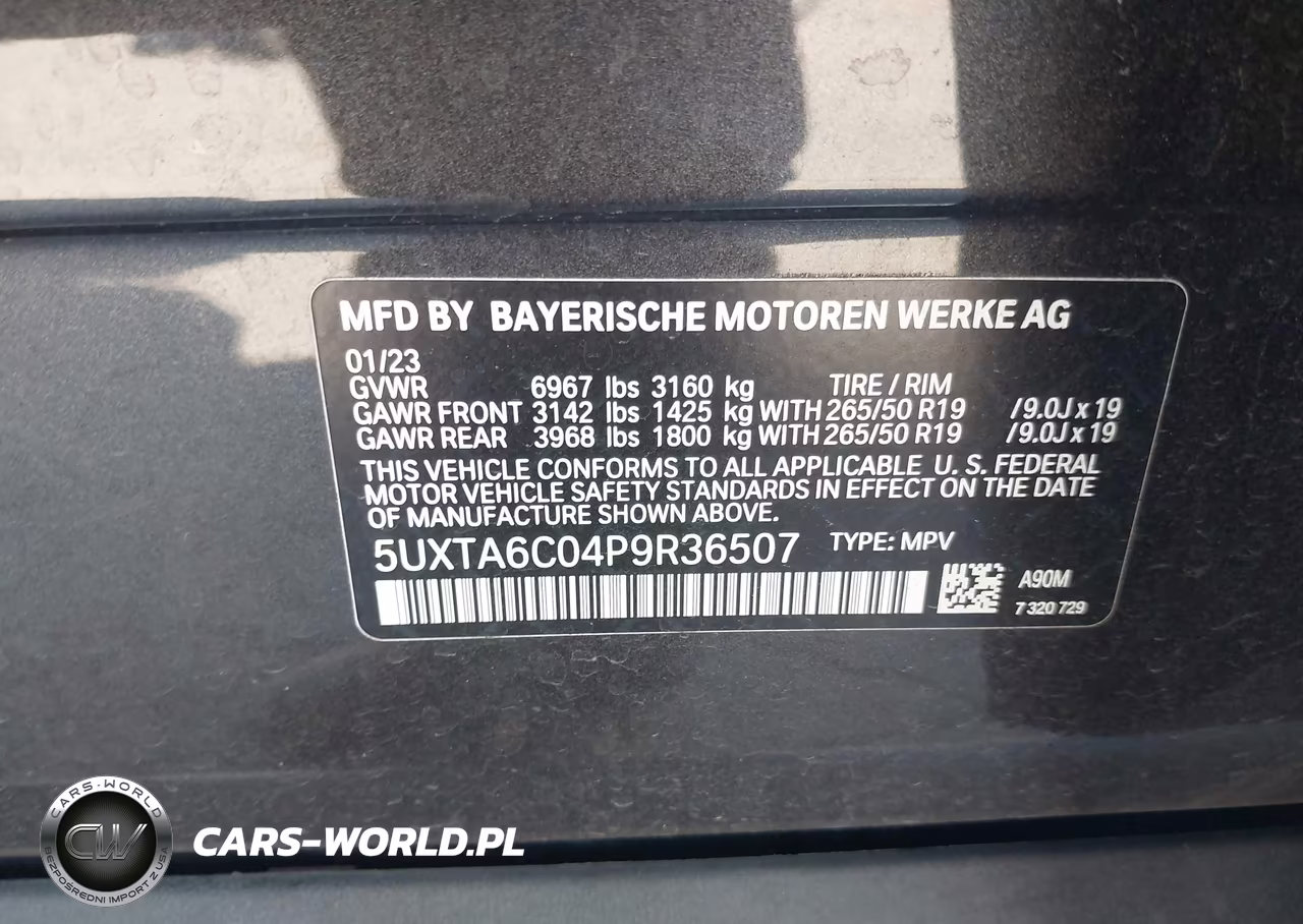 2023 BMW X5 Phev xDrive45E VIN:5UXTA6C04P9R36507 - 9