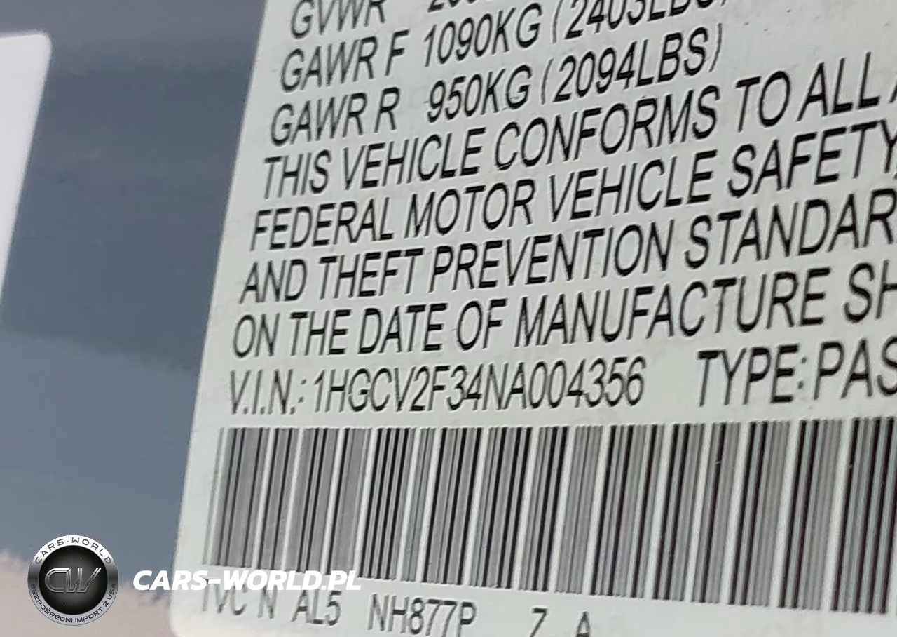2022 Honda Accord Sport 2.0T VIN:1HGCV2F34NA004356 - 9