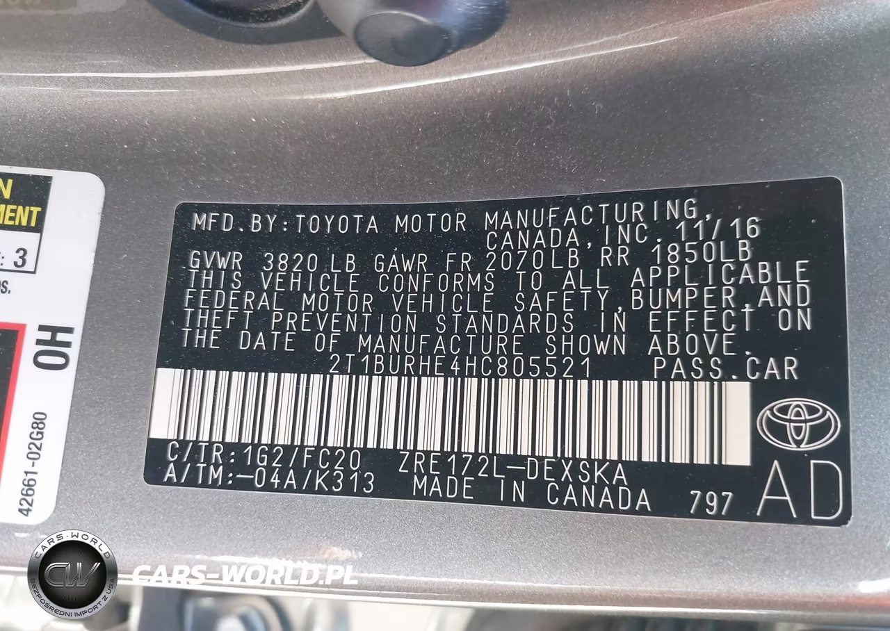 2017 Toyota Corolla Se VIN:2T1BURHE4HC805521 - 9