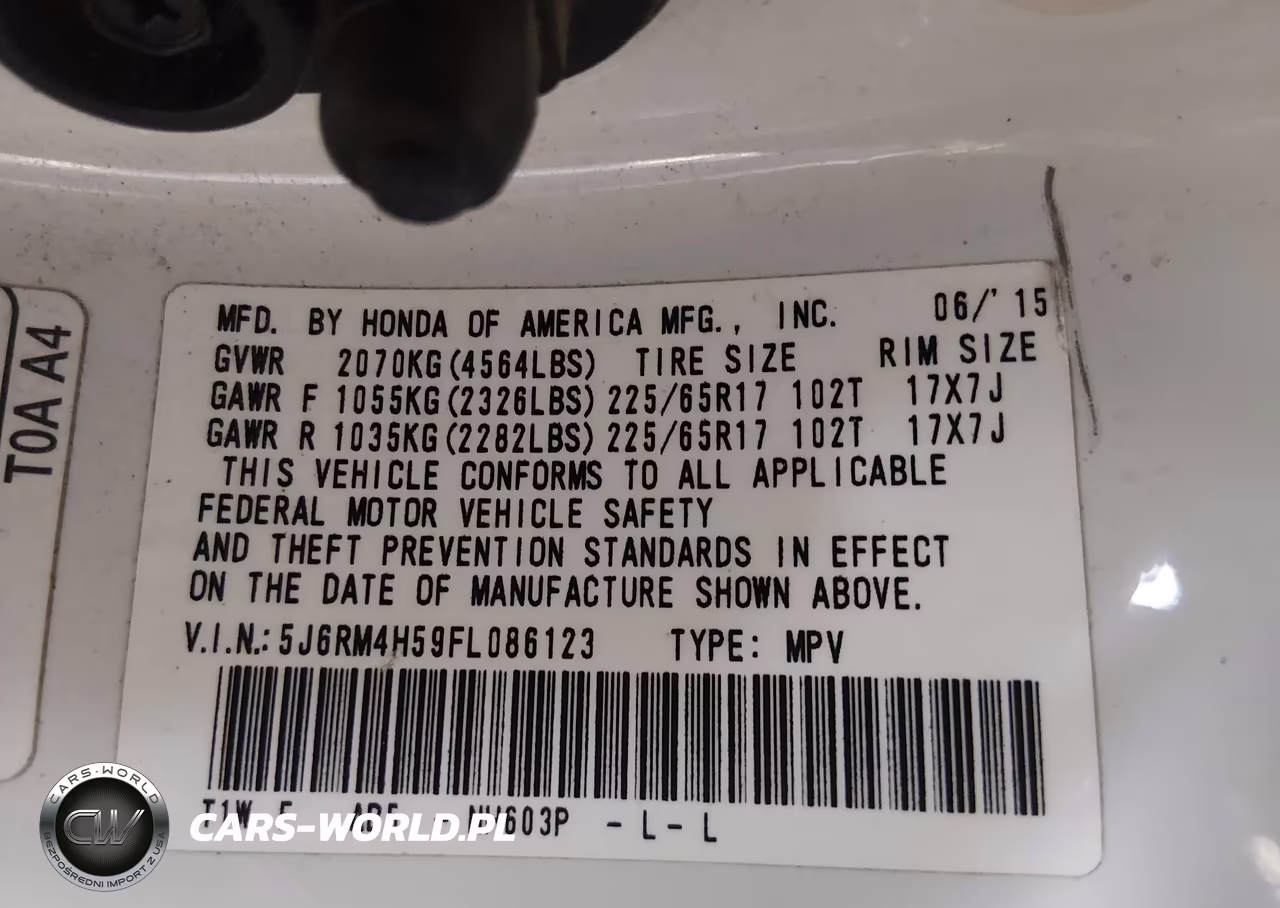 2015 Honda Cr-V Ex VIN:5J6RM4H59FL086123 - 9