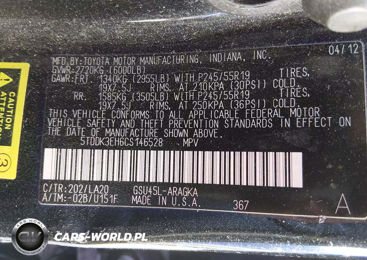 2012 Toyota Highlander Limited V6 VIN:5TDDK3EH6CS146528 - 9