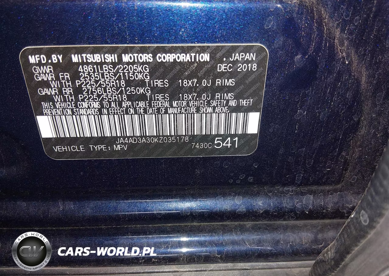 2019 Mitsubishi Outlander Le-Se-Sel VIN:JA4AD3A30KZ035178 - 9