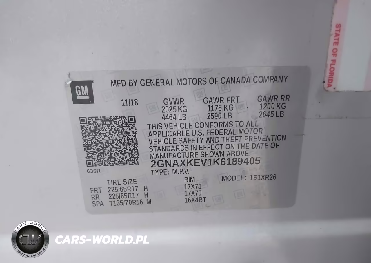 2019 Chevrolet Equinox Lt VIN:2GNAXKEV1K6189405 - 9