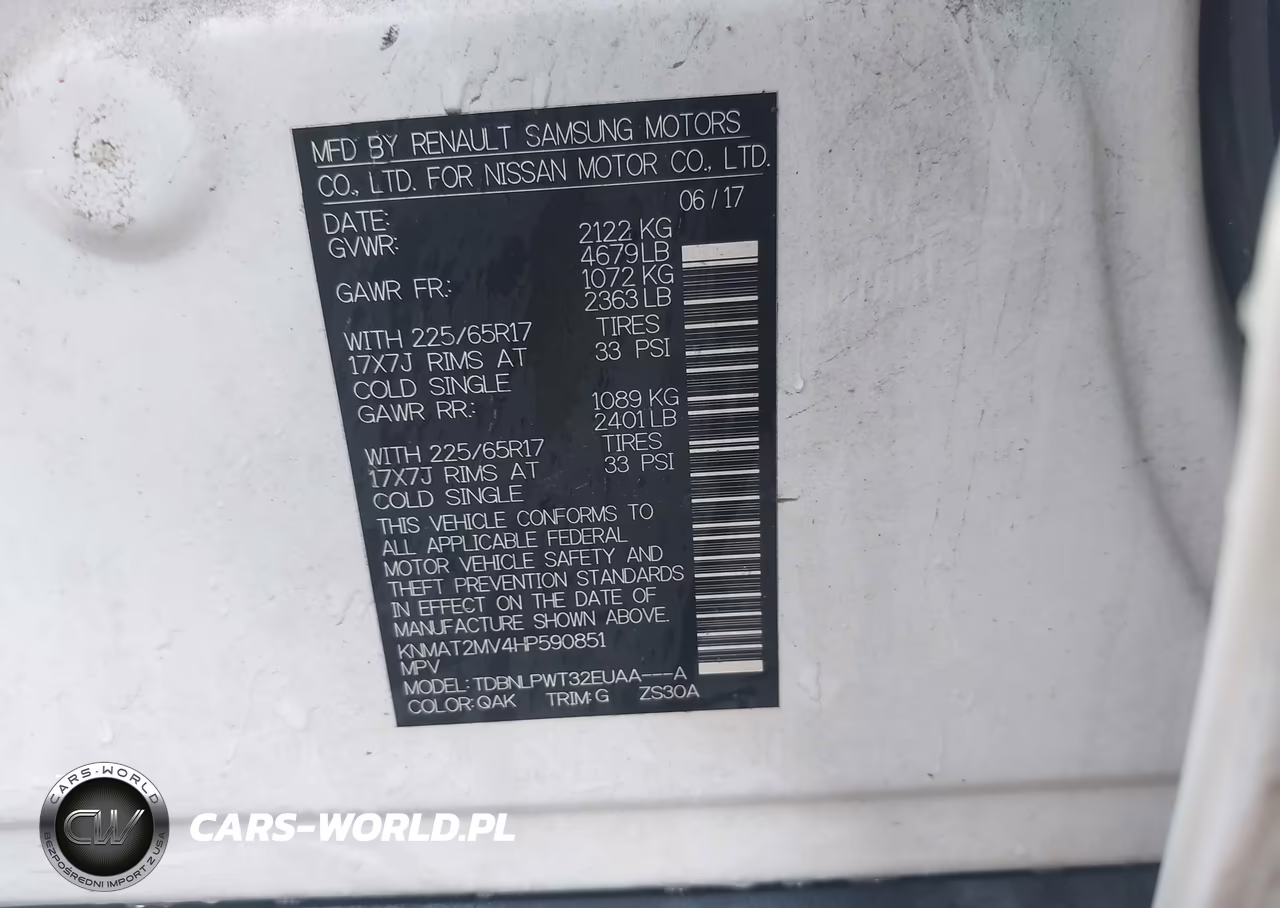 2017 Nissan Rogue S VIN:KNMAT2MV4HP590851 - 9