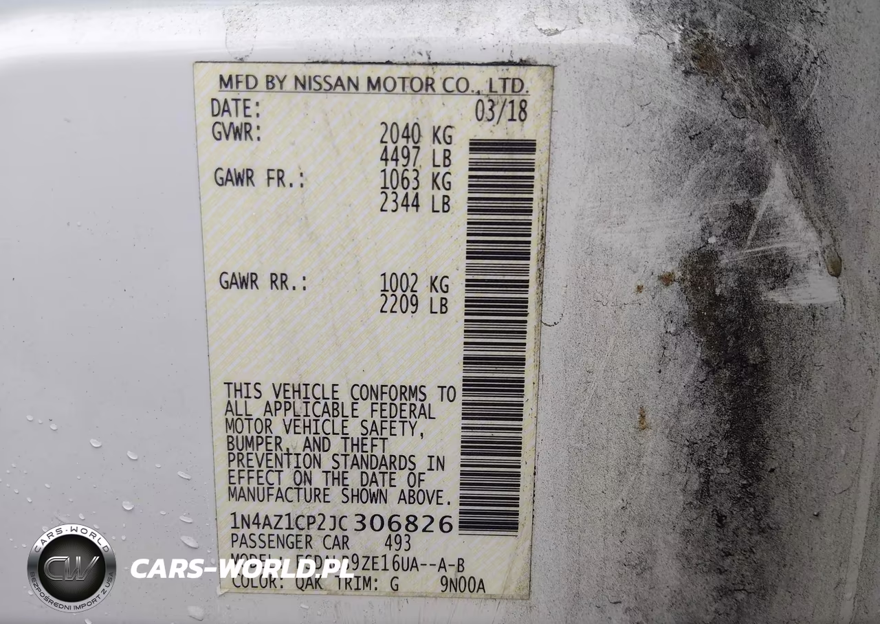 2018 Nissan Leaf S VIN:1N4AZ1CP2JC306826 - 9