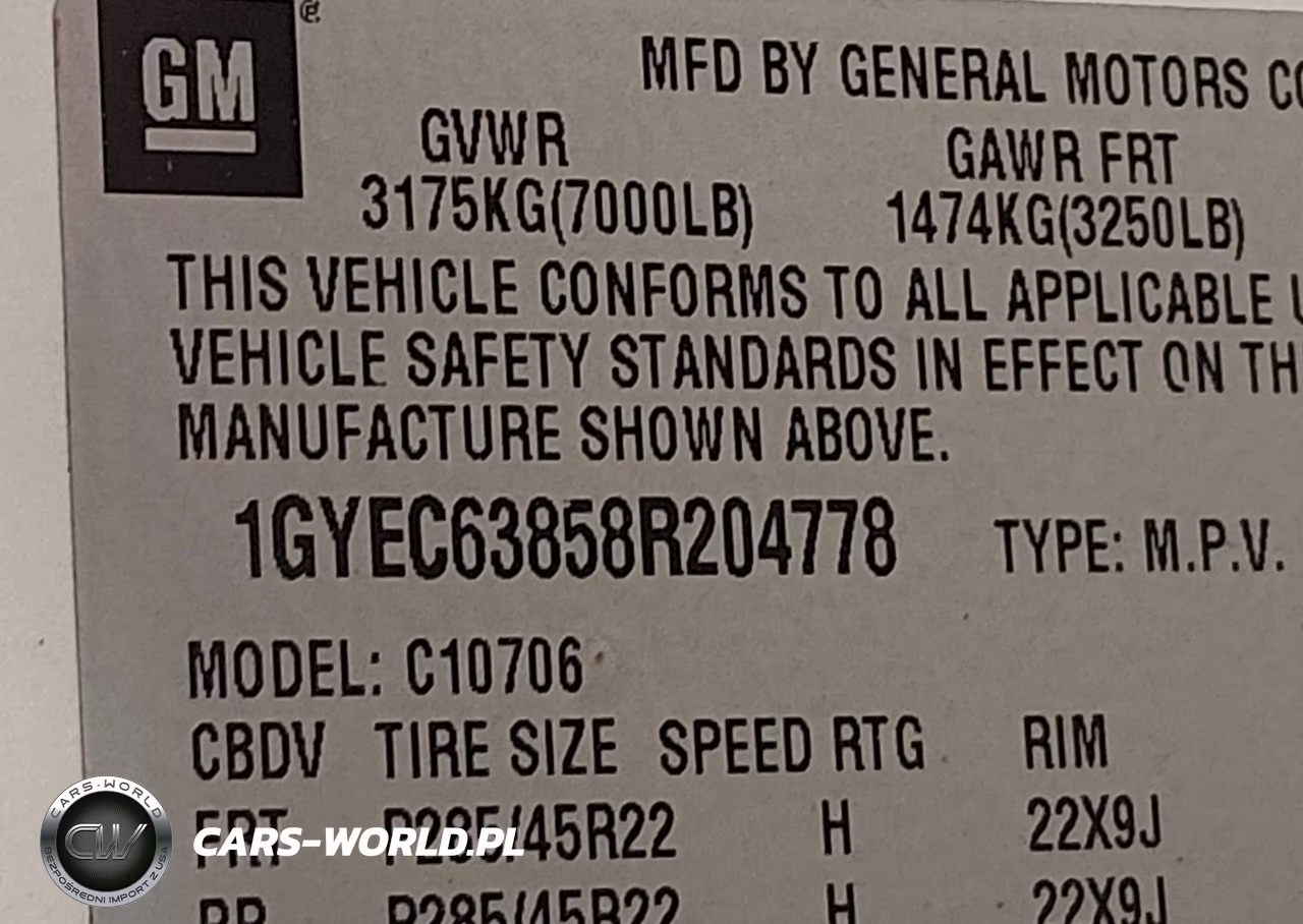 2008 Cadillac Escalade Standard VIN:1GYEC63858R204778 - 9