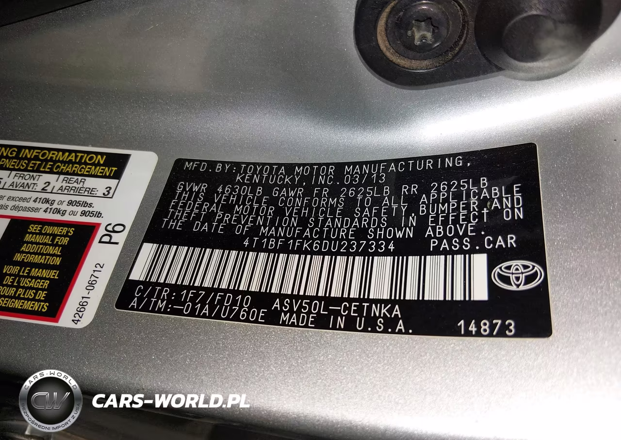 2013 Toyota Camry Le VIN:4T1BF1FK6DU237334 - 9