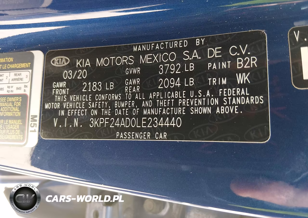 2020 Kia Forte Lxs VIN:3KPF24AD0LE234440 - 9