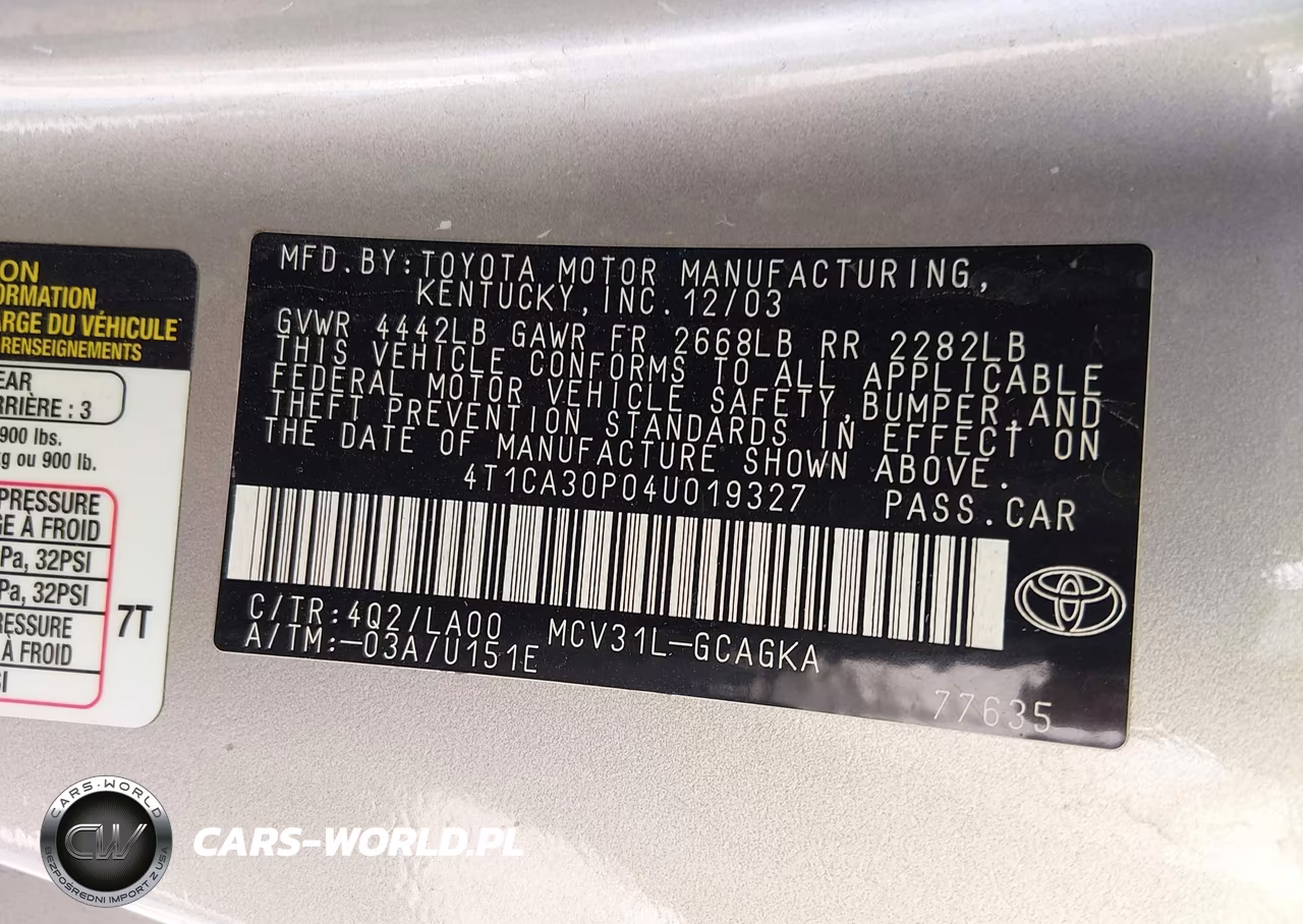 2004 Toyota Camry Solara Sle V6 VIN:4T1CA30P04U019327 - 9