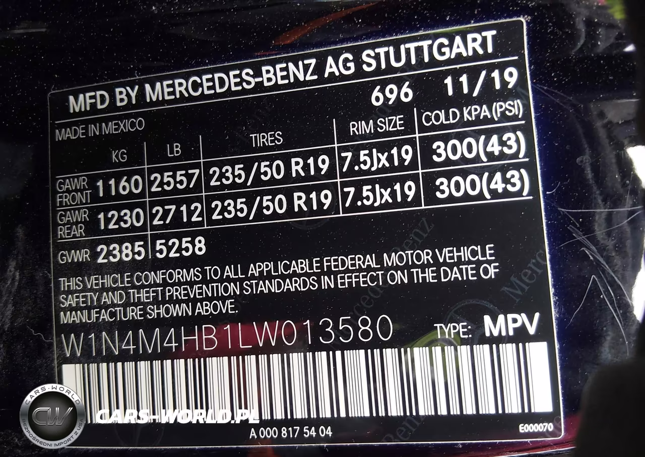 2020 Mercedes-Benz Glb 250 4Matic VIN:W1N4M4HB1LW013580 - 9