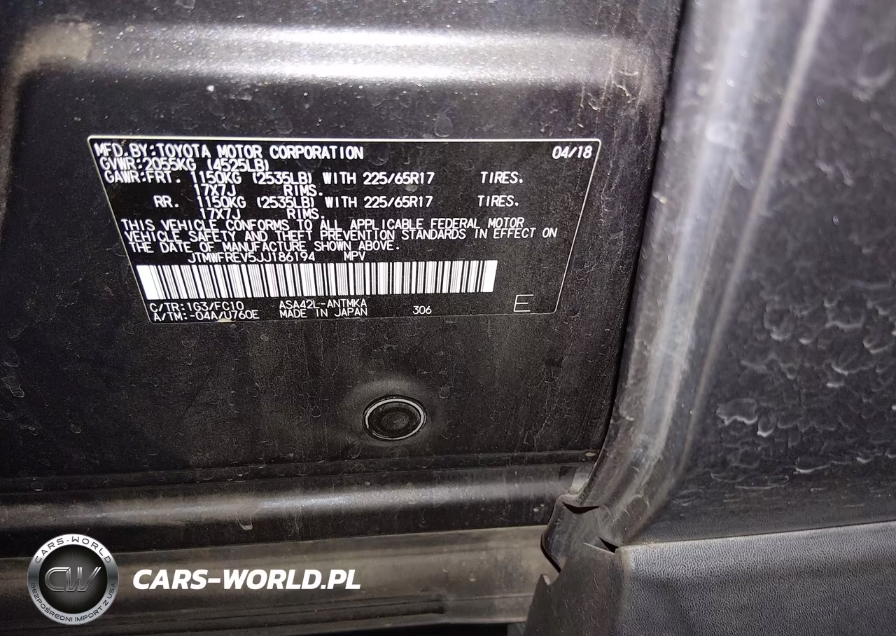 2018 Toyota Rav4 Xle VIN:JTMWFREV5JJ186194 - 9