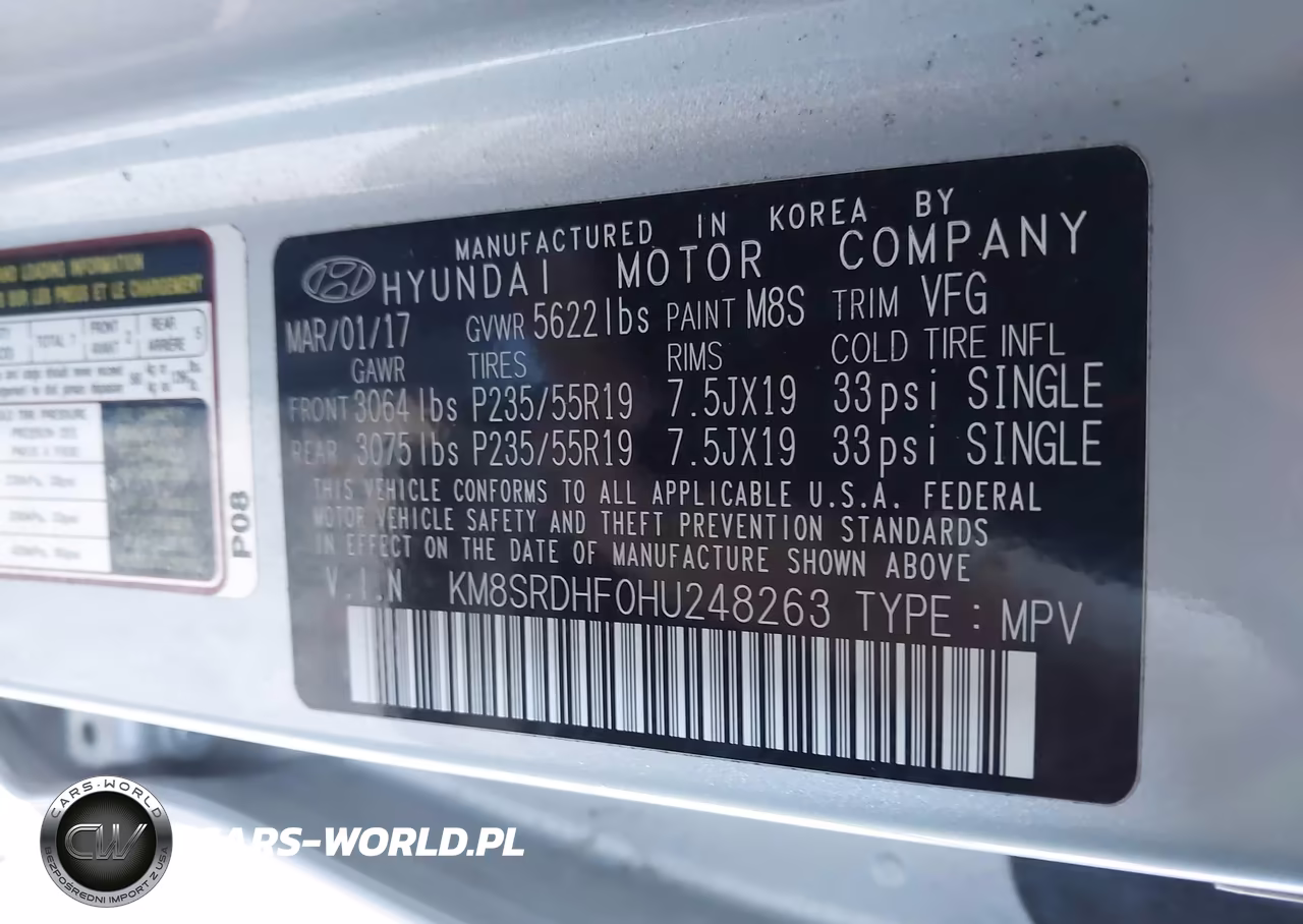 2017 Hyundai Santa Fe Se Ultimate VIN:KM8SRDHF0HU248263 - 9