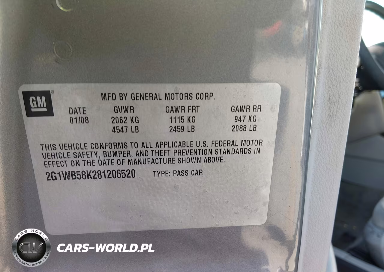 2008 Chevrolet Impala Ls VIN:2G1WB58K281206520 - 9