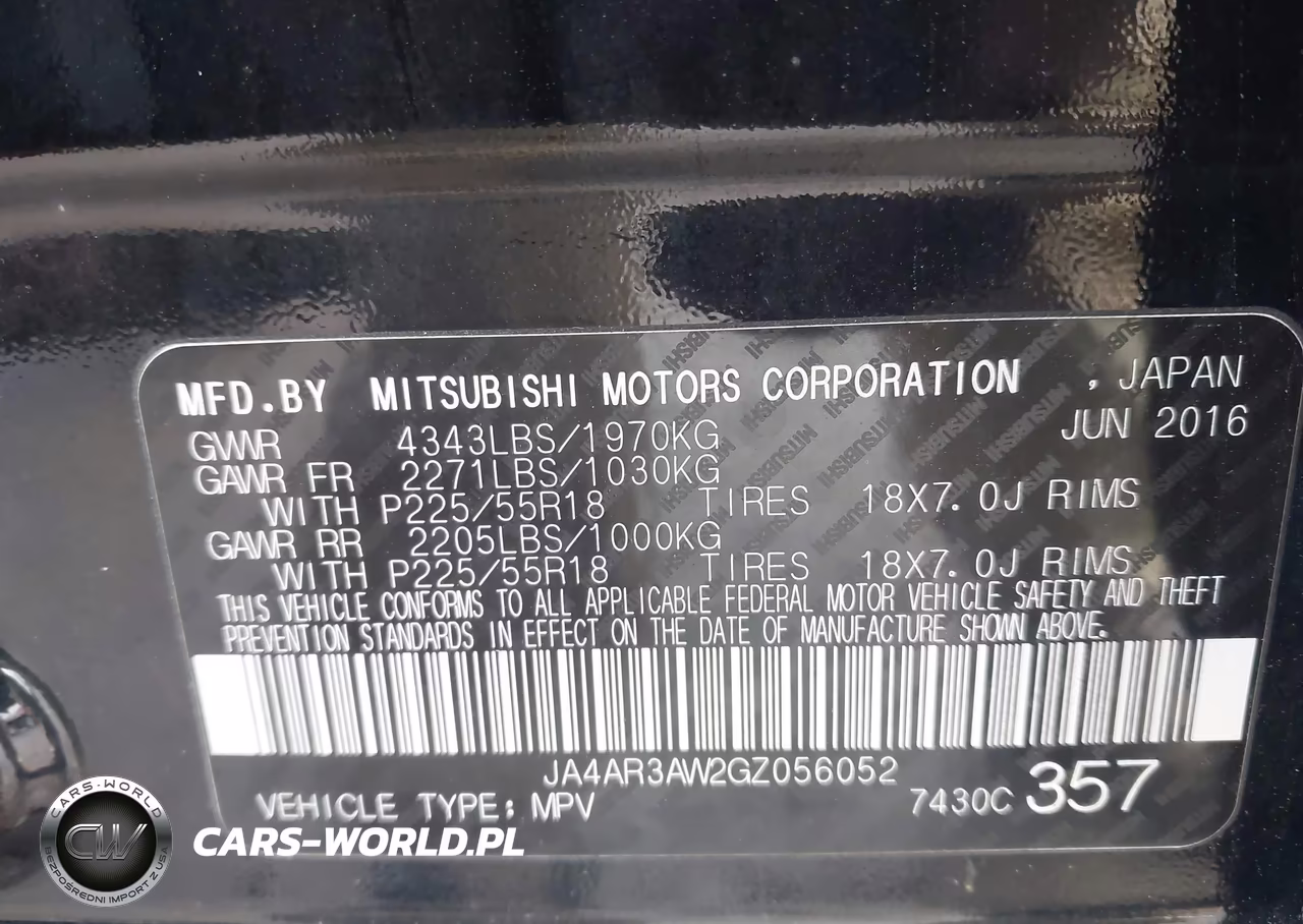 2016 Mitsubishi Outlander Sport 2.4 Es VIN:JA4AR3AW2GZ056052 - 9