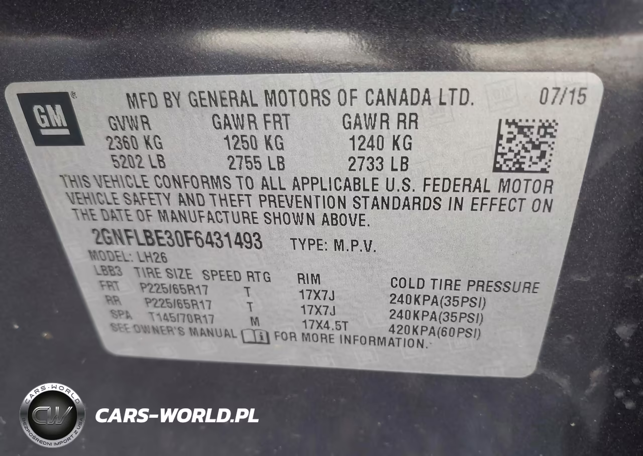 2015 Chevrolet Equinox Lt VIN:2GNFLBE30F6431493 - 9