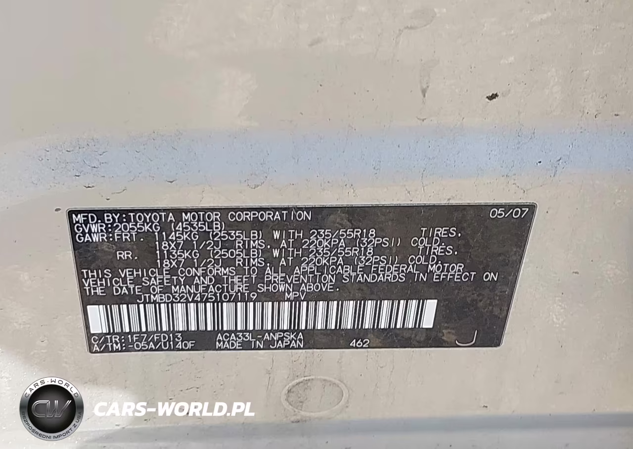2007 Toyota Rav4 Sport VIN:JTMBD32V475107119 - 9