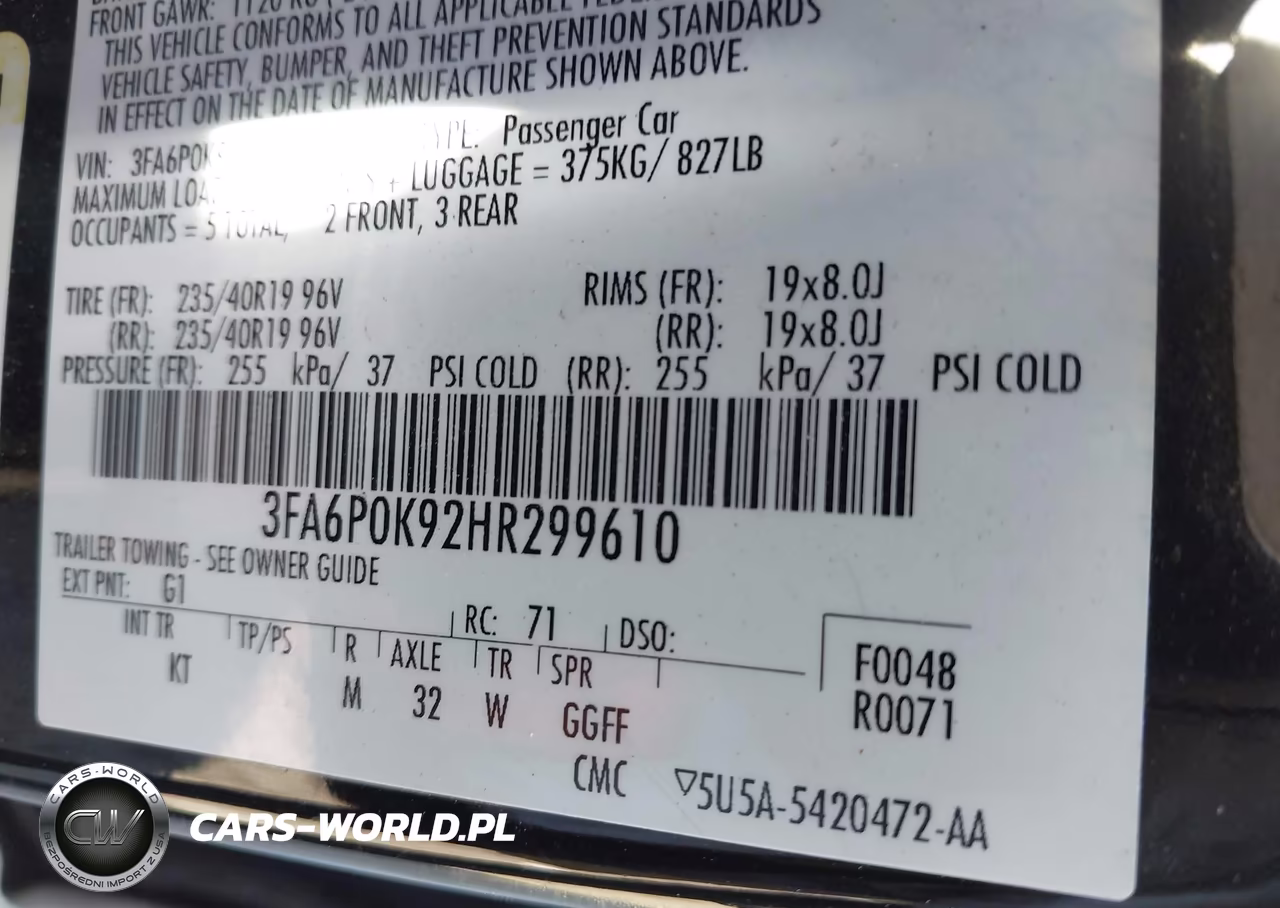 2017 Ford Fusion Titanium VIN:3FA6P0K92HR299610 - 9