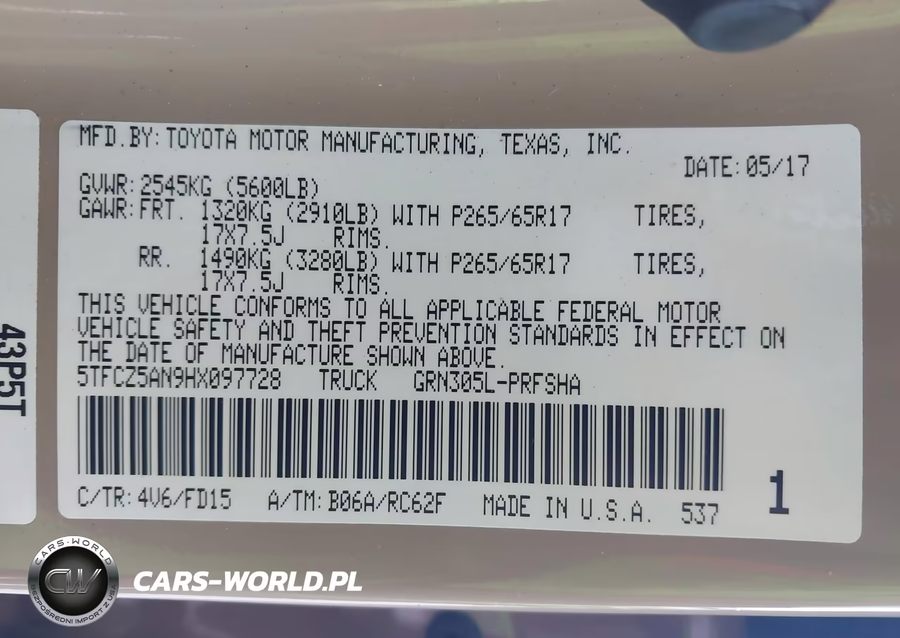 2017 Toyota Tacoma Trd Sport VIN:5TFCZ5AN9HX097728 - 9