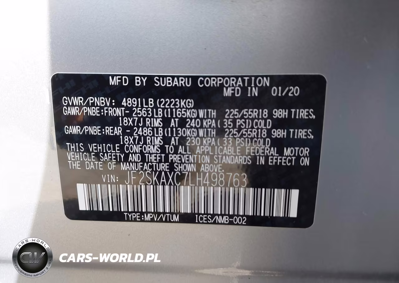 2020 Subaru Forester Touring VIN:JF2SKAXC7LH498763 - 9