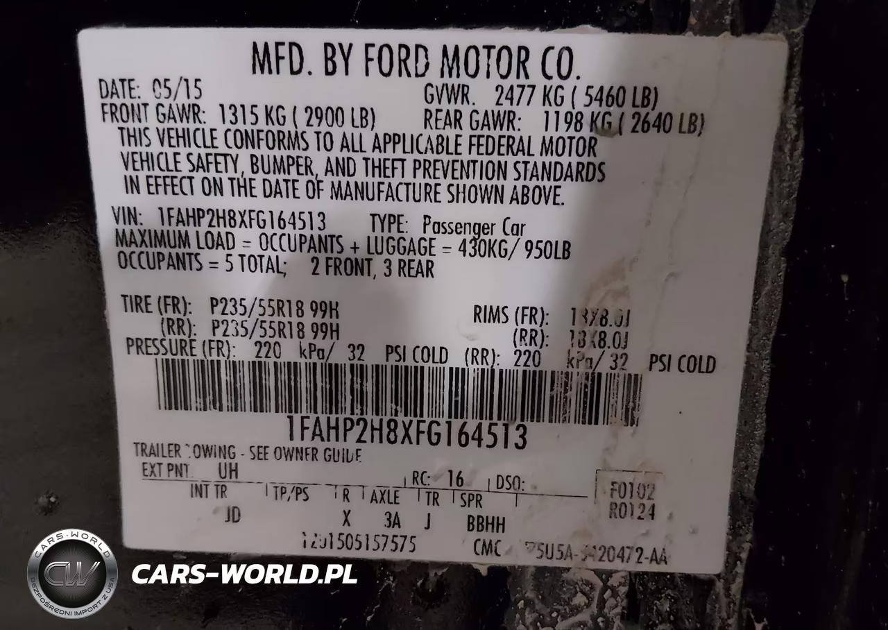 2015 Ford Taurus Sel VIN:1FAHP2H8XFG164513 - 9
