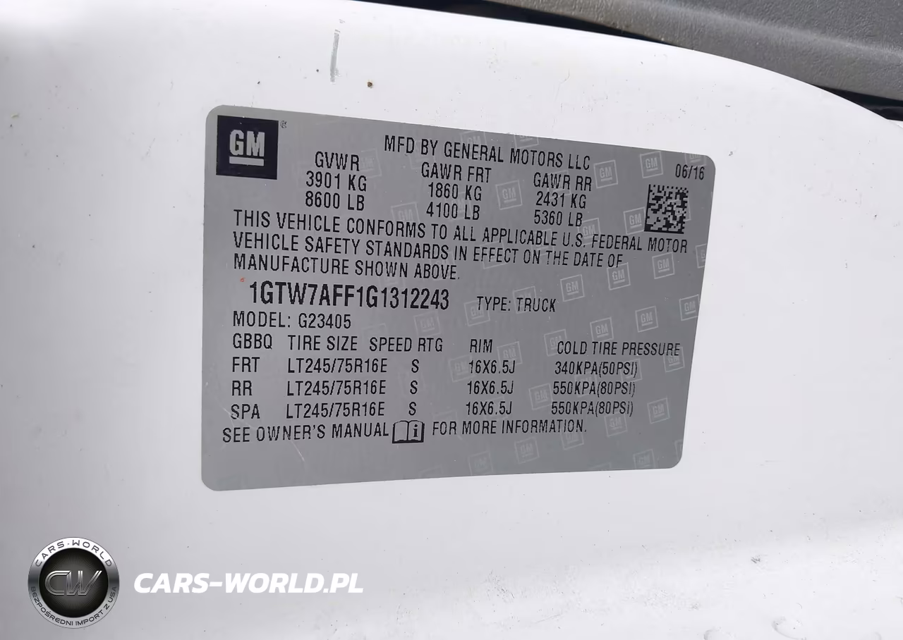 2016 GMC Savana 2500 Work Van VIN:1GTW7AFF1G1312243 - 9