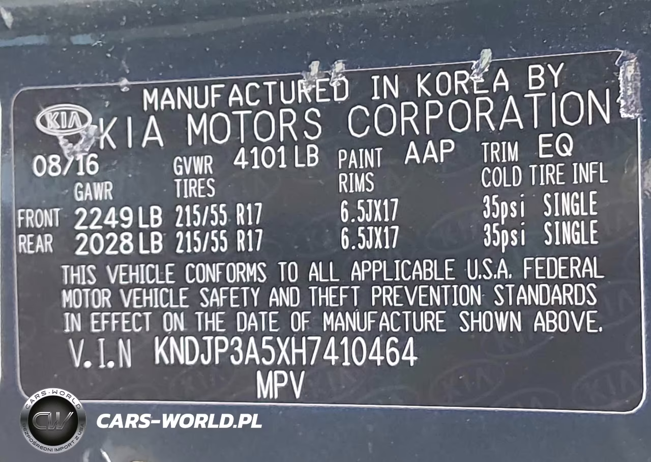 2017 Kia Soul + VIN:KNDJP3A5XH7410464 - 9