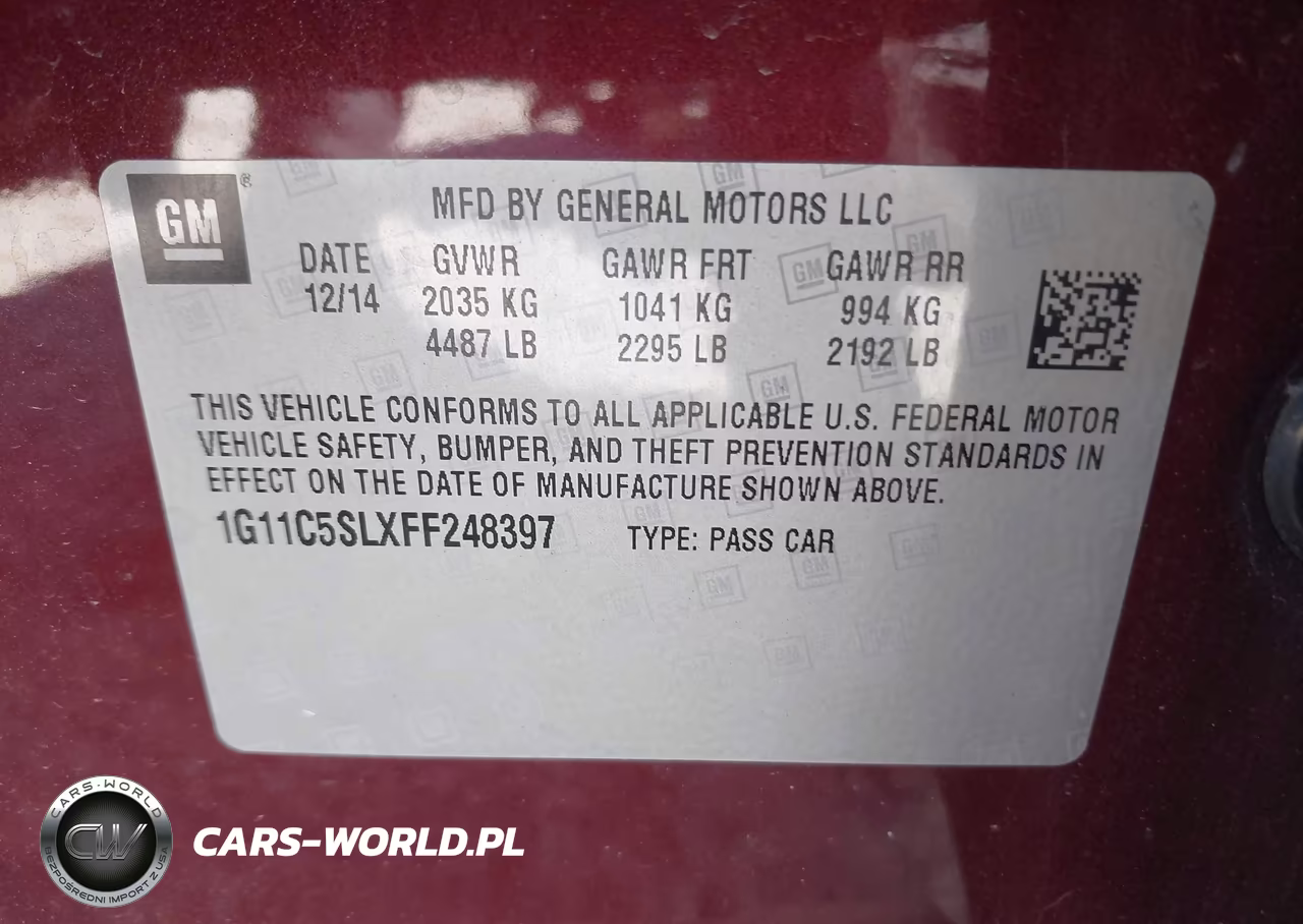 2015 Chevrolet Malibu 1Lt VIN:1G11C5SLXFF248397 - 9