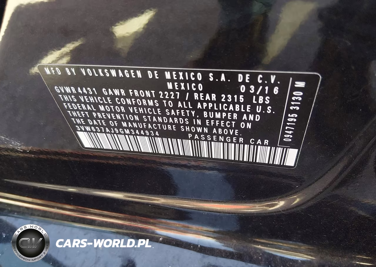 2016 Volkswagen Jetta Hybrid Sel Premium VIN:3VW637AJ9GM344934 - 9