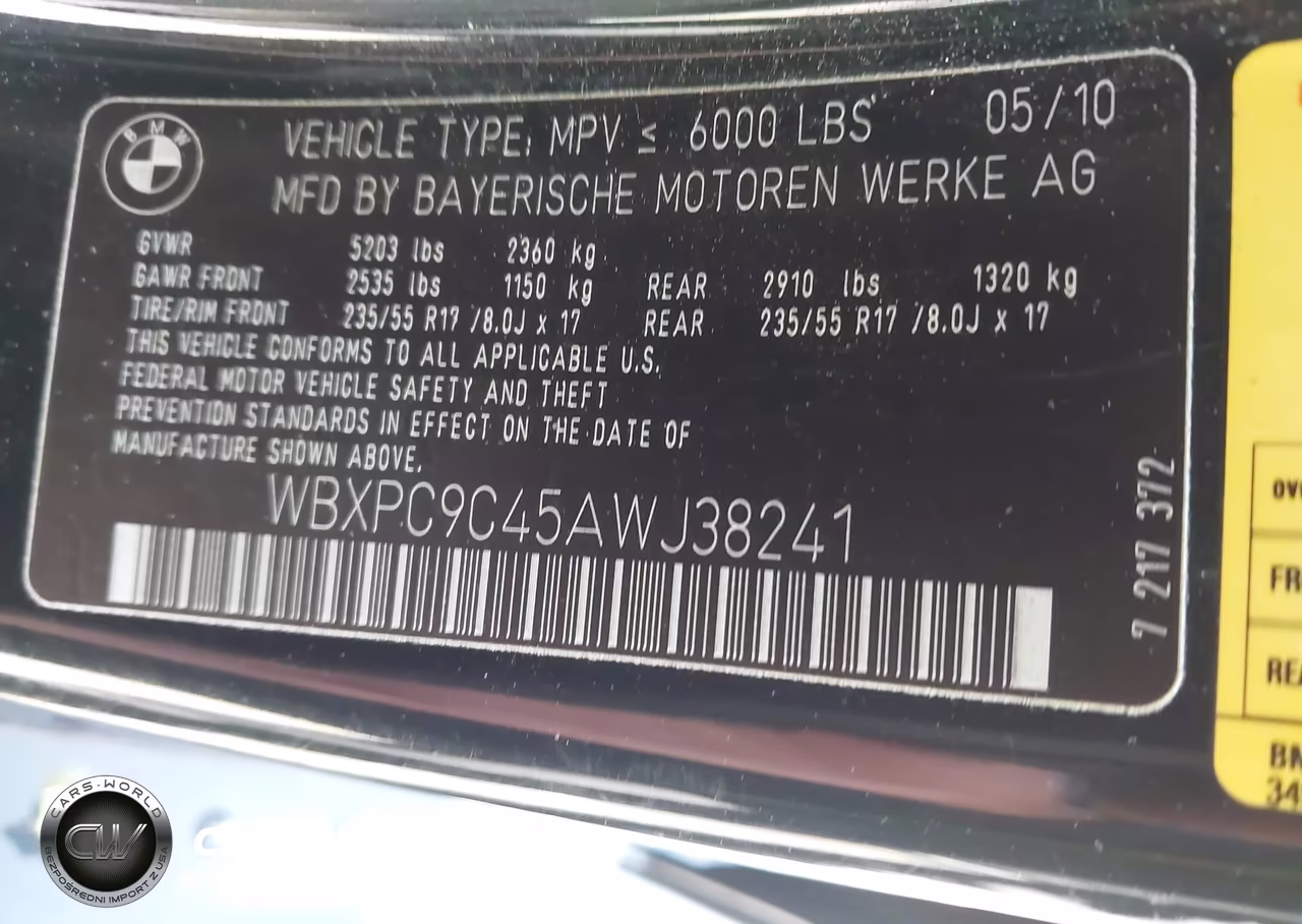 2010 BMW X3 xDrive30I VIN:WBXPC9C45AWJ38241 - 9