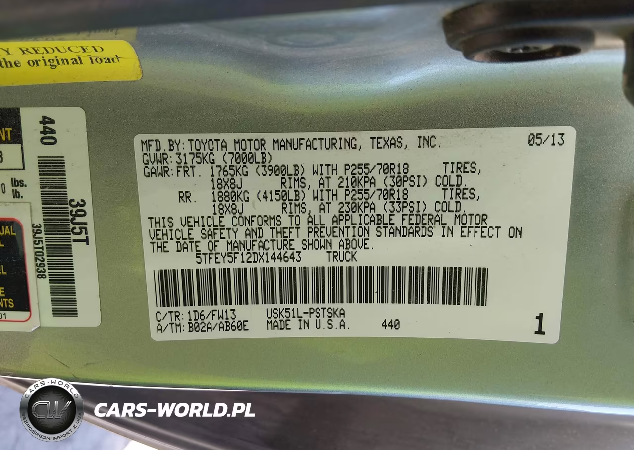 2013 Toyota Tundra Grade 5.7L V8 VIN:5TFEY5F12DX144643 - 9