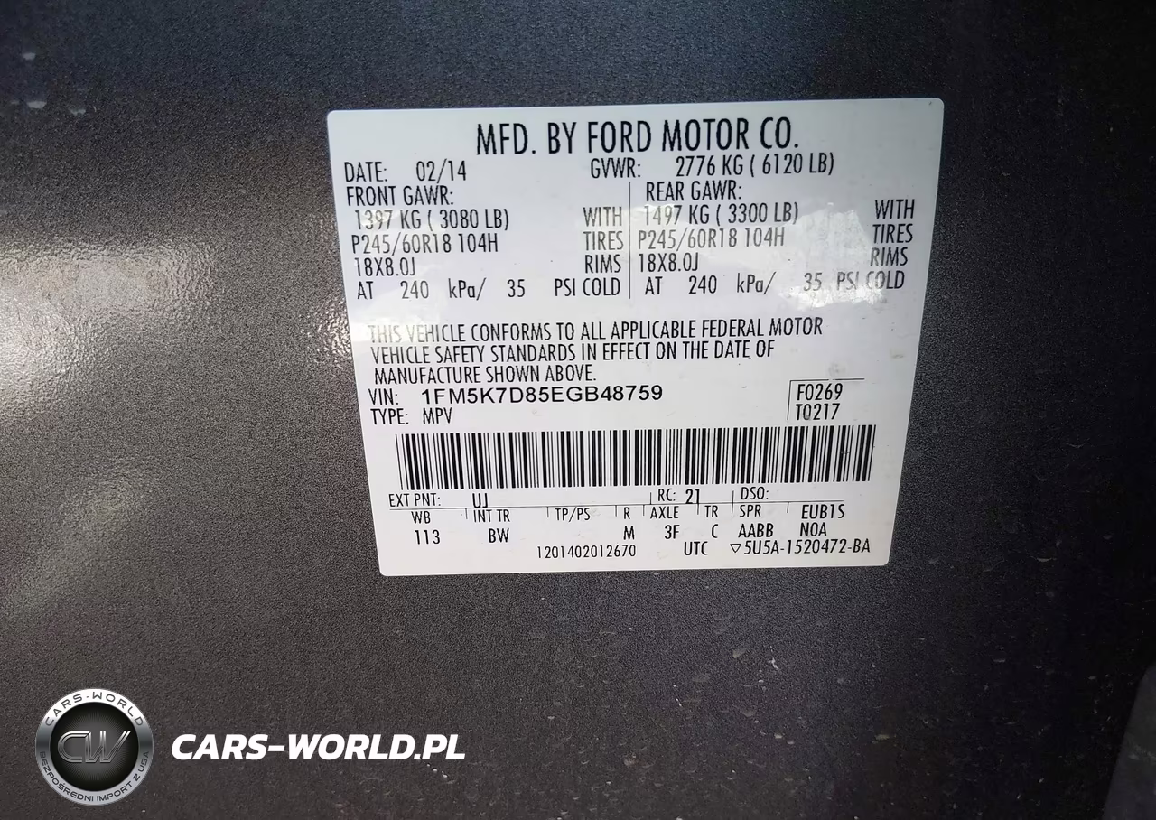 2014 Ford Explorer Xlt VIN:1FM5K7D85EGB48759 - 9
