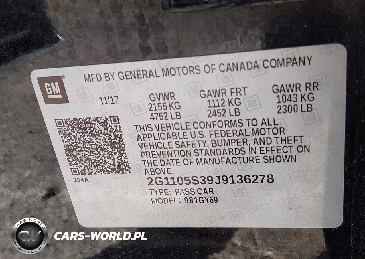 2018 Chevrolet Impala 1Lt VIN:2G1105S39J9136278 - 9