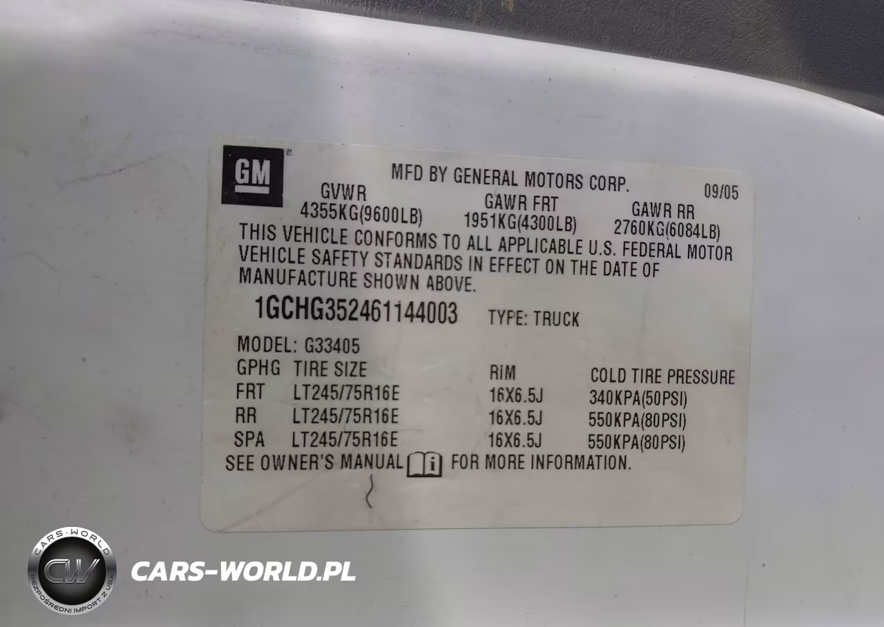 2006 Chevrolet Express Work Van VIN:1GCHG352461144003 - 13