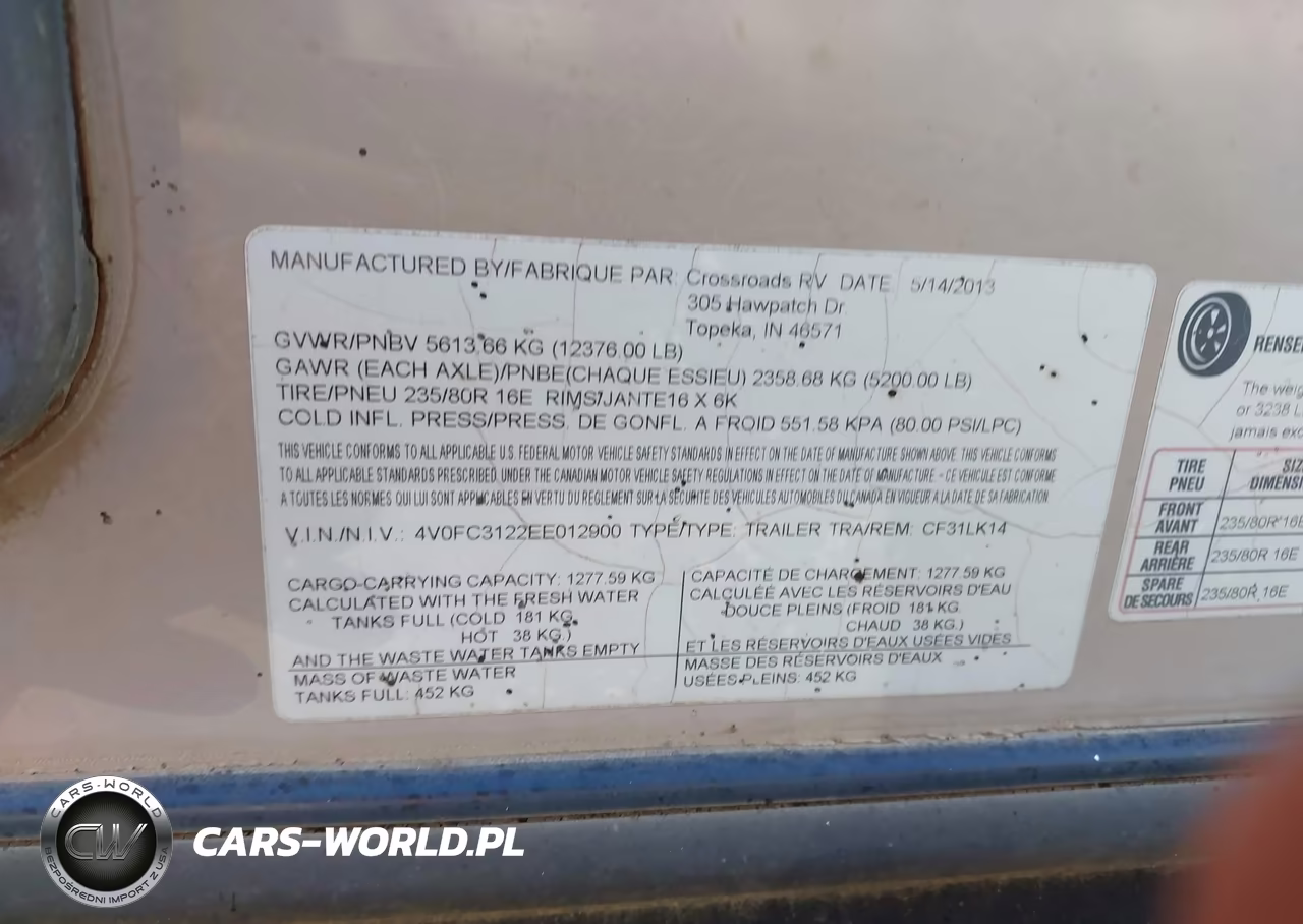 2014 Cruiser Travel Trailer VIN:4V0FC3122EE012900 - 9