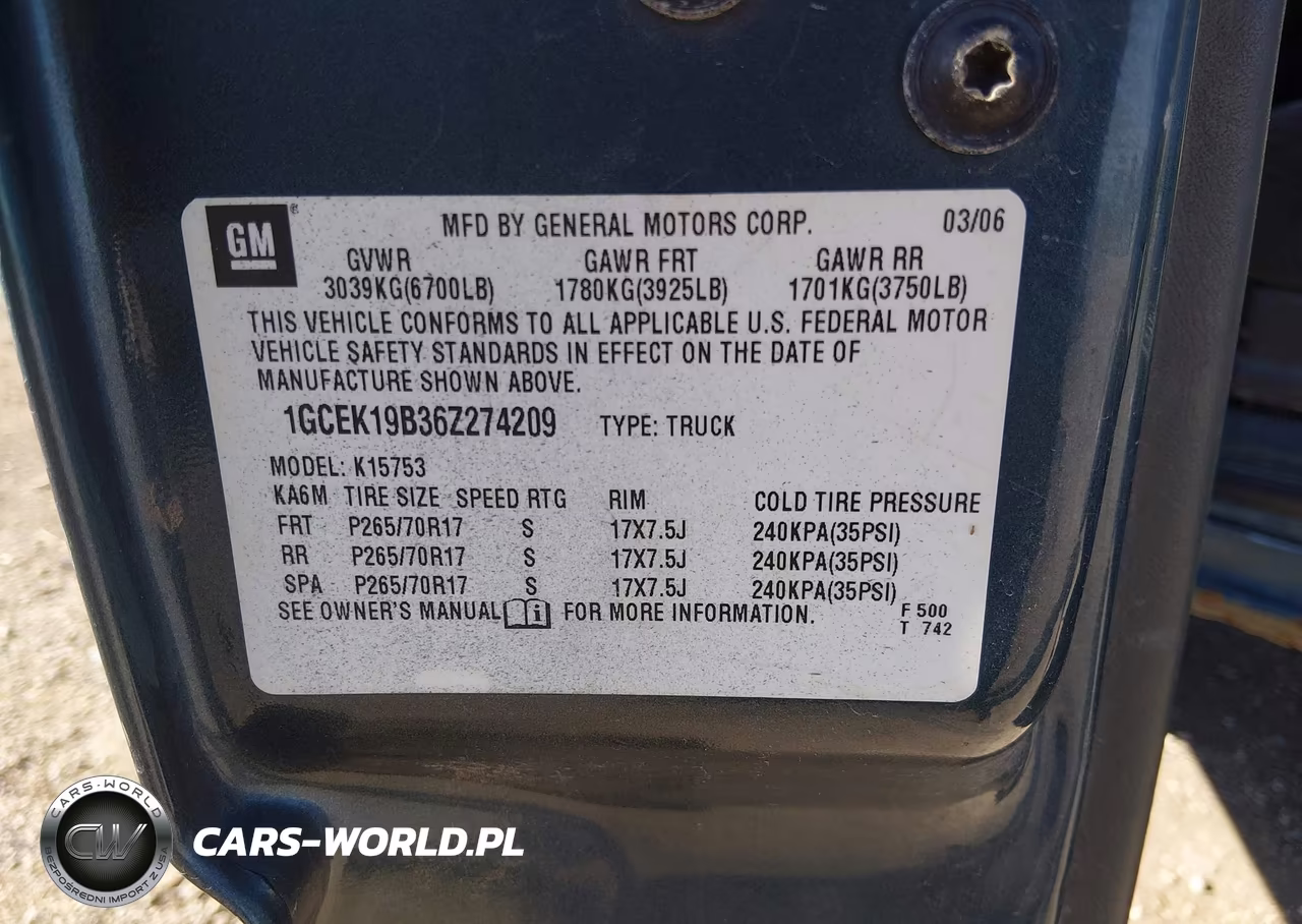 2006 Chevrolet Silverado 1500 Lt1 VIN:1GCEK19B36Z274209 - 9