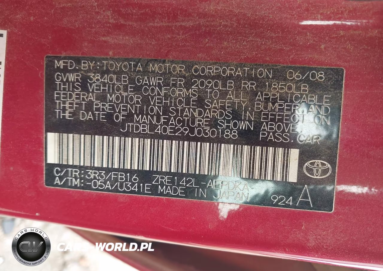 2009 Toyota Corolla Le VIN:JTDBL40E29J030188 - 9
