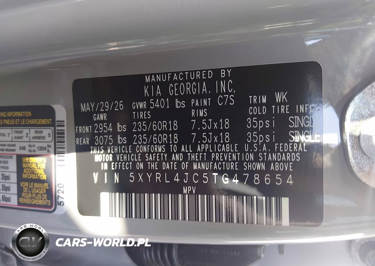 2026 Kia Sorento S VIN:5XYRL4JC5TG478654 - 9
