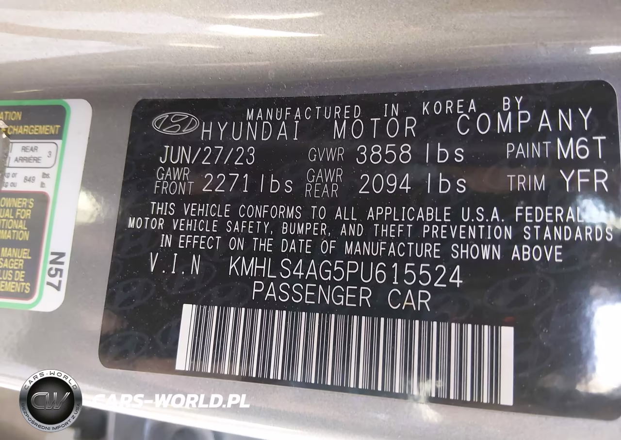 2023 Hyundai Elantra Sel VIN:KMHLS4AG5PU615524 - 9