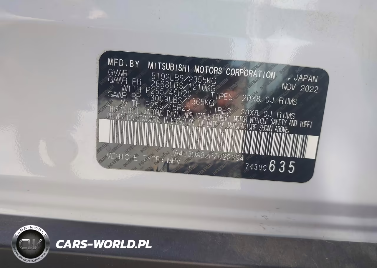 2023 Mitsubishi Outlander Se 2.5 2Wd-Se Black Edition 2Wd-Se Special Edition 2Wd VIN:JA4J3UA82PZ022394 - 9