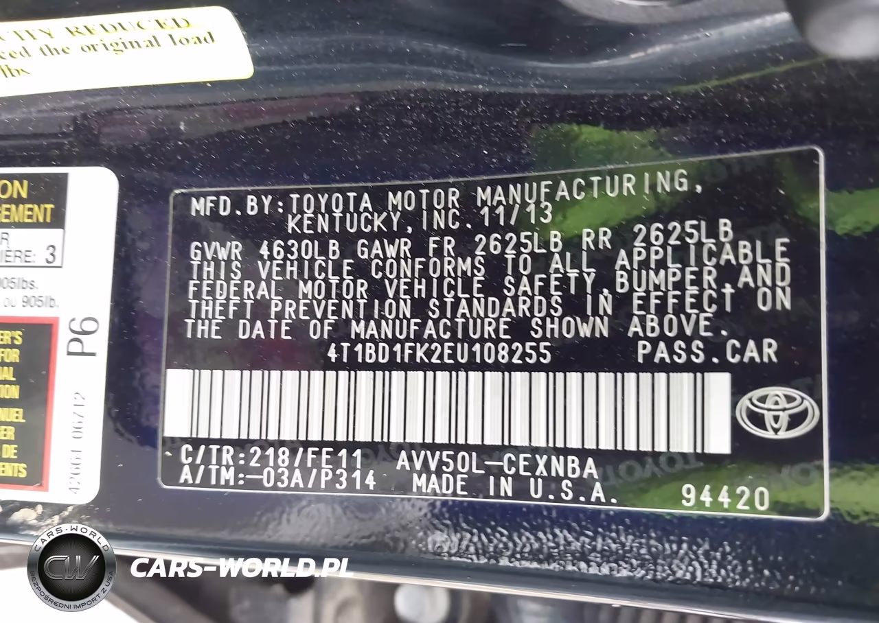2014 Toyota Camry Hybrid Le VIN:4T1BD1FK2EU108255 - 9