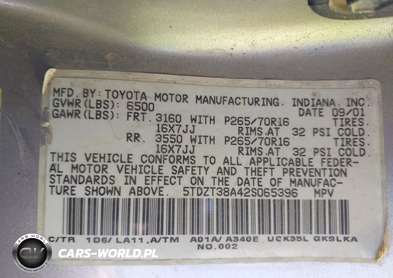 2002 Toyota Sequoia Limited V8 VIN:5TDZT38A42S065396 - 9