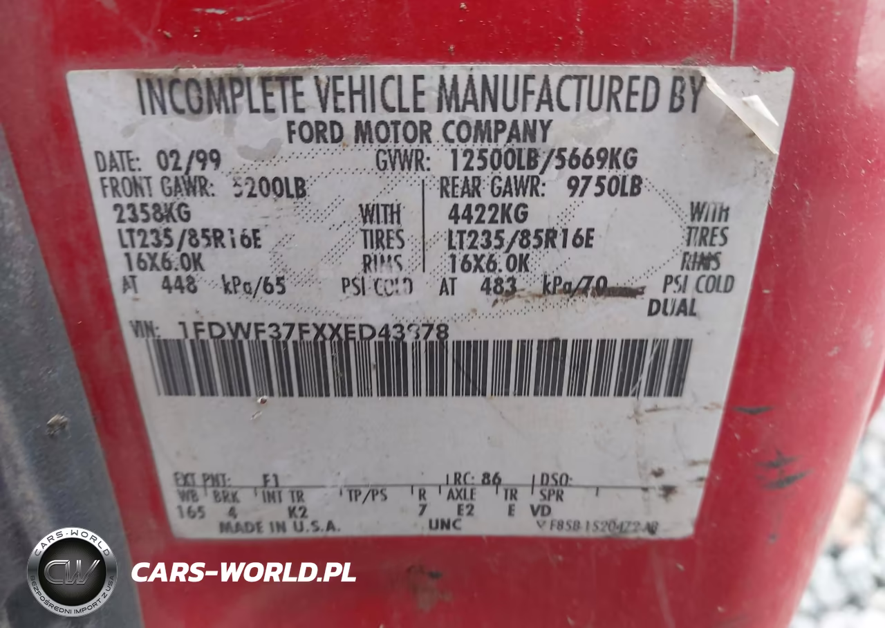 1999 Ford F-350 Lariat-Xl-Xlt VIN:1FDWF37FXXED43878 - 8