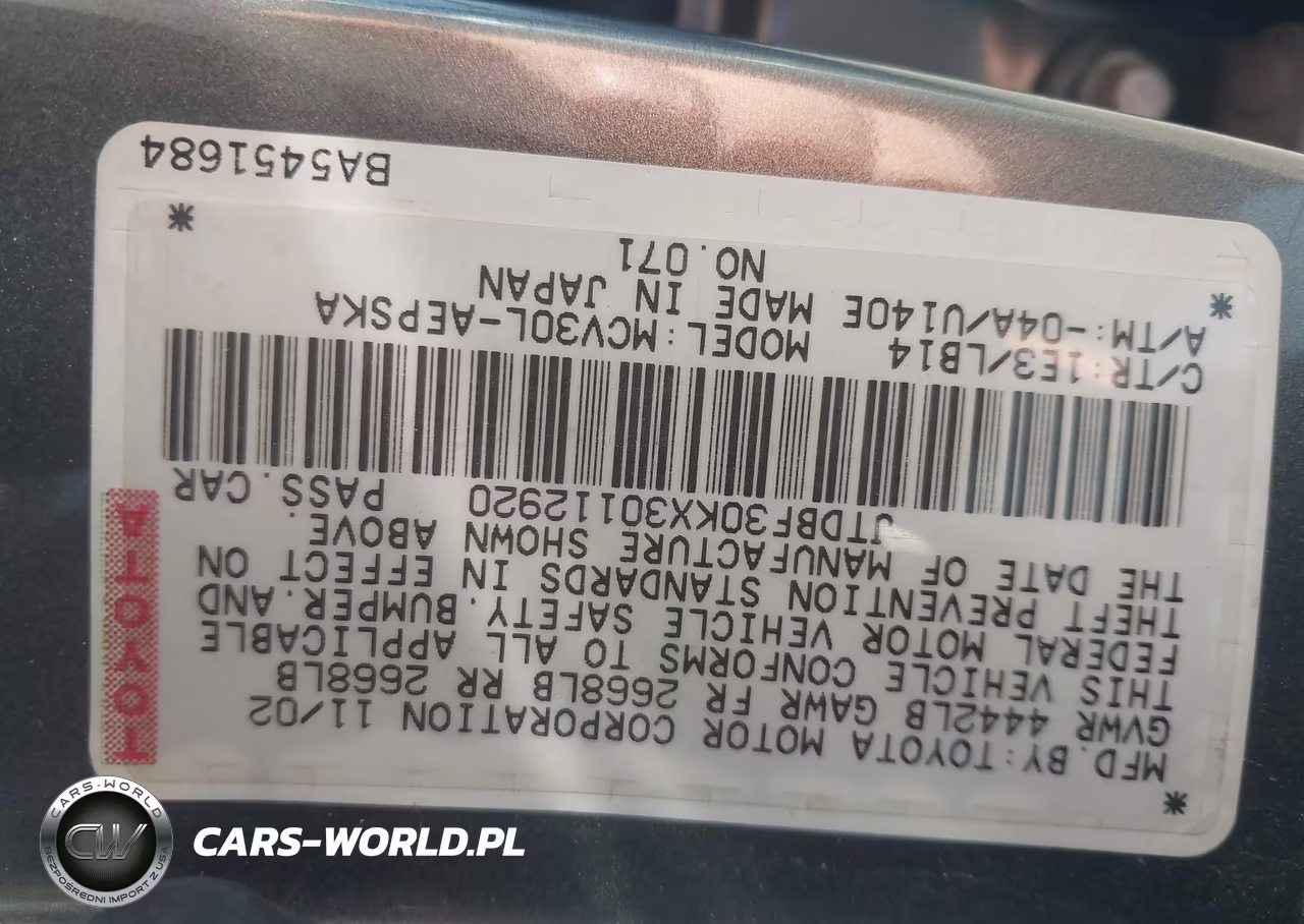 2003 Toyota Camry Se V6 VIN:JTDBF30KX30112920 - 9